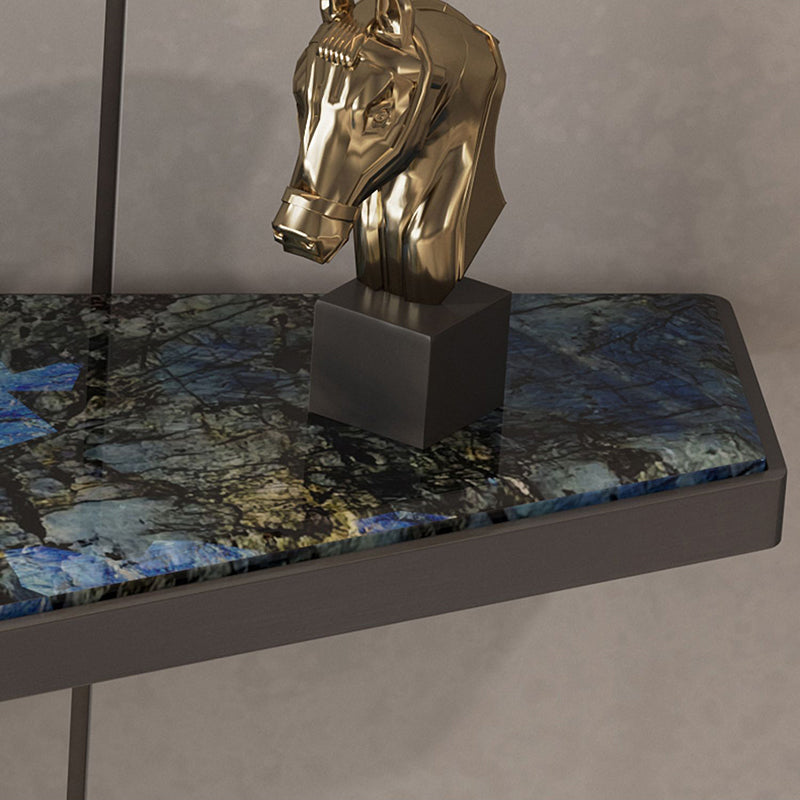 Glam Free Form Accent Table with Stainless Steel Bracket for Hall