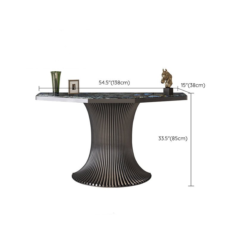 Glam Free Form Accent Table with Stainless Steel Bracket for Hall