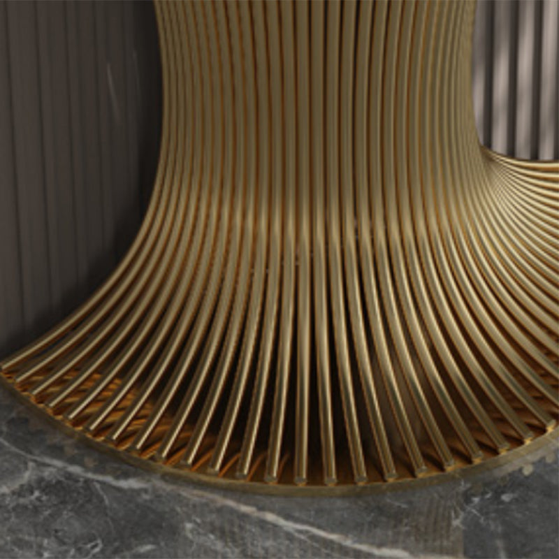 Glam Free Form Console Sofa Table with Stainless Steel Bracket for Hall