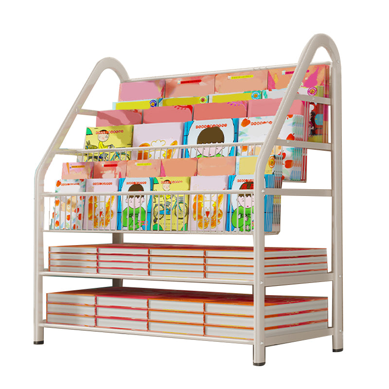 Metal Closed Back Bookshelf Standard Shelves Included Bookcase for Study Room