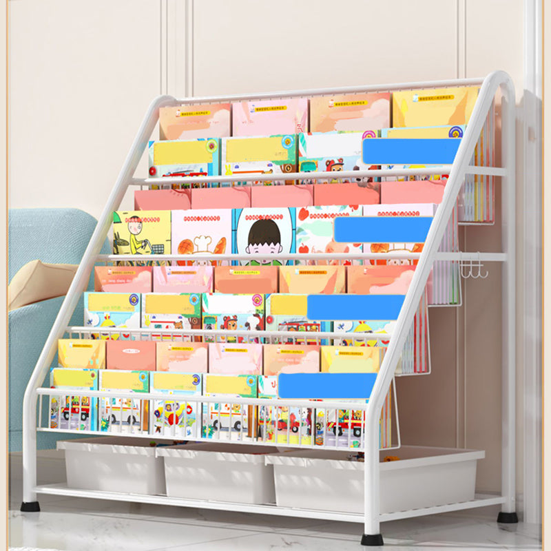 Metal Closed Back Bookshelf Standard Shelves Included Bookcase for Study Room