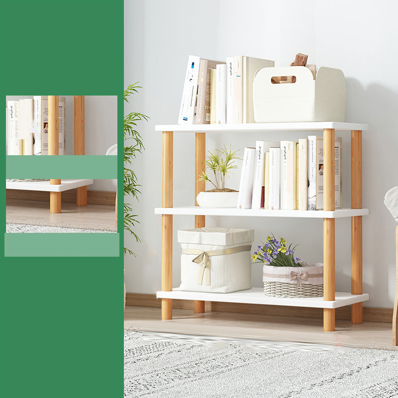 Modern Open Back Standard Bookshelf Wooden Bookcase for Study Room