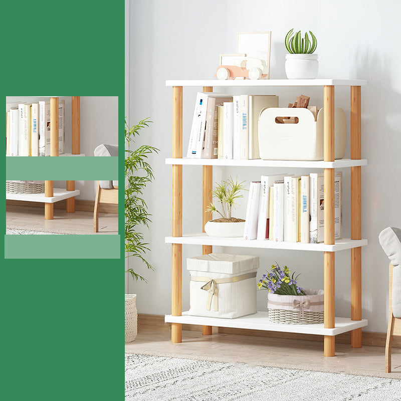 Modern Open Back Standard Bookshelf Wooden Bookcase for Study Room