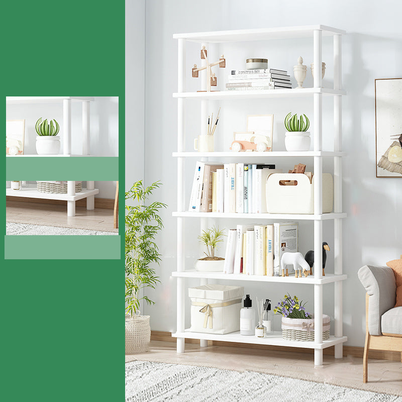 Modern Open Back Standard Bookshelf Wooden Bookcase for Study Room