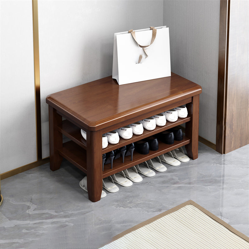 Rectangle Entryway Seating Bench Modern Solid Wood Seating Bench