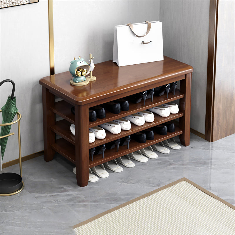 Rectangle Entryway Seating Bench Modern Solid Wood Seating Bench