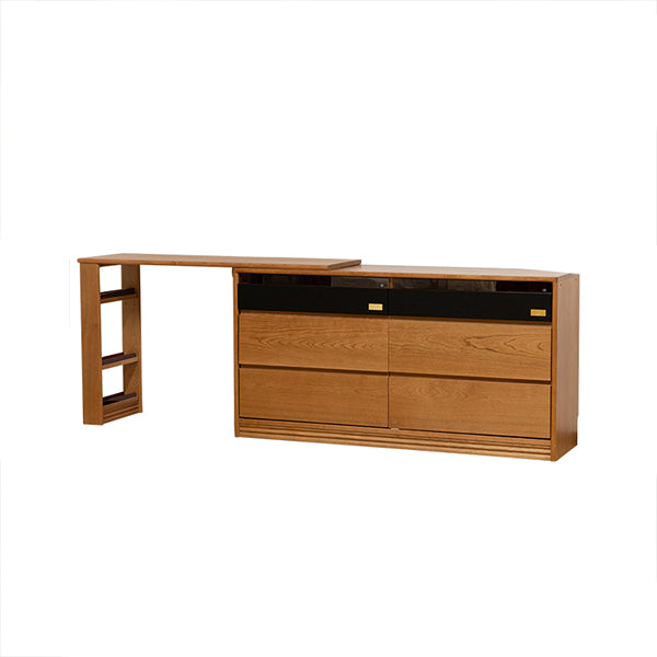 Solid Wood Bedroom Natural Vanity Dressing Table with Drawers