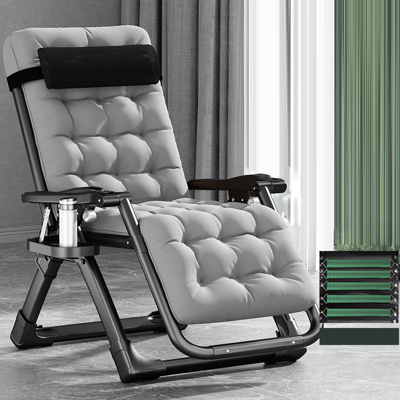 Contemporary Single Ergonimic Recliner with Legs and Pillow Metal Solid Color