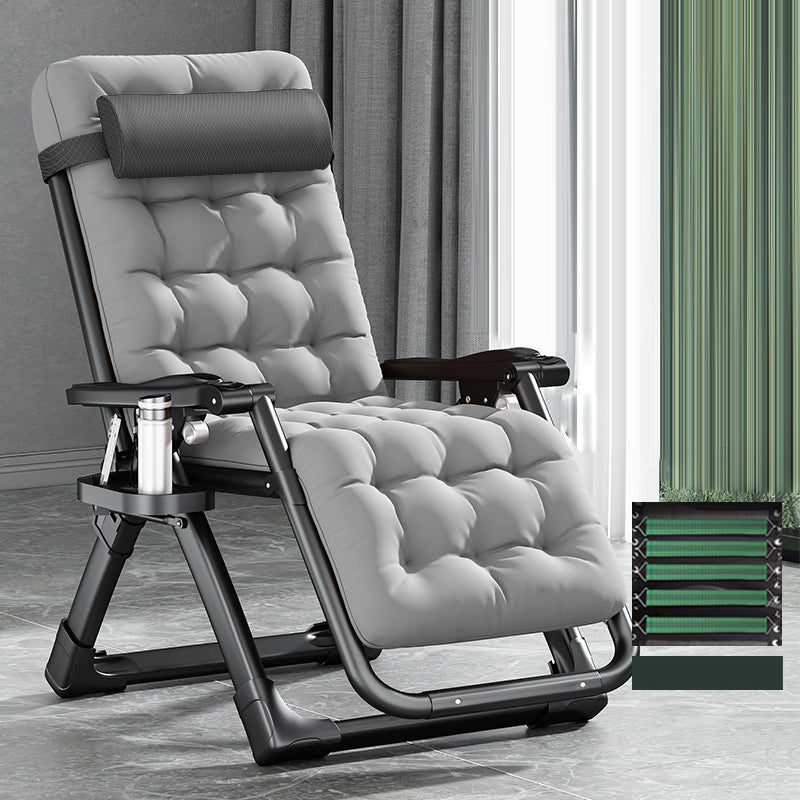 Contemporary Single Ergonimic Recliner with Legs and Pillow Metal Solid Color