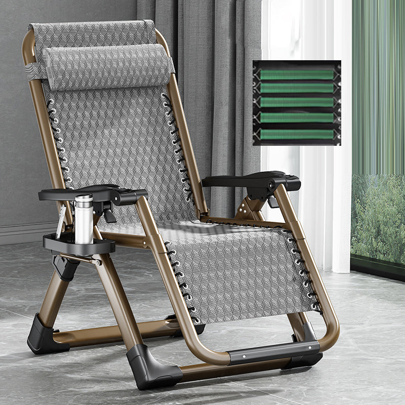 Contemporary Single Ergonimic Recliner with Legs and Pillow Metal Solid Color
