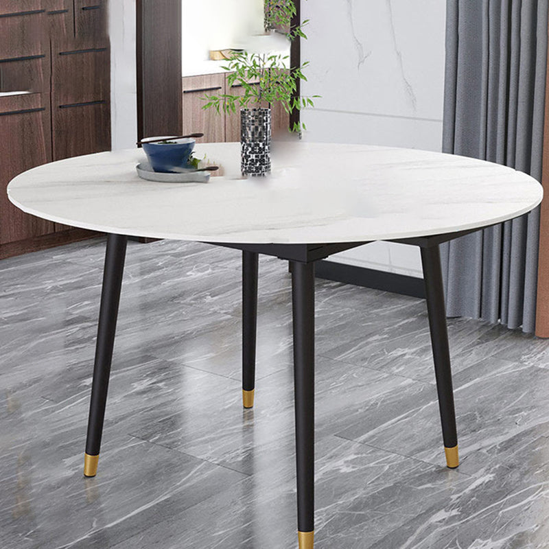 White Contemporary Rectangular and Round Easy Folding Dining Table