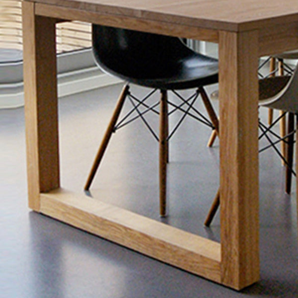 Modern Natural Pine Rectangular Top Dining Table with 4 Legs