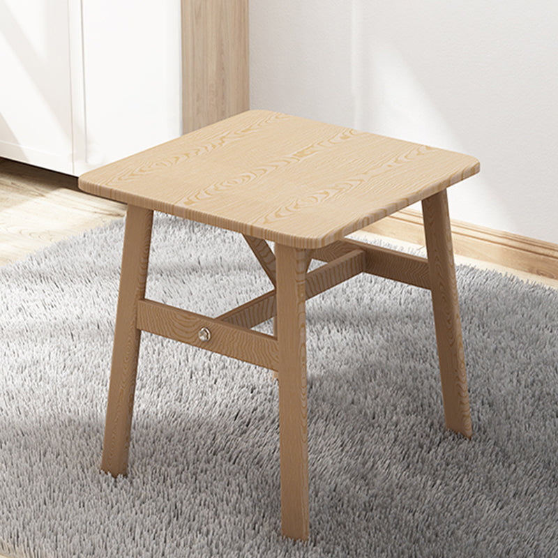 Contemporary Rectangular Wooden Dining Table with 4 Metal Foot