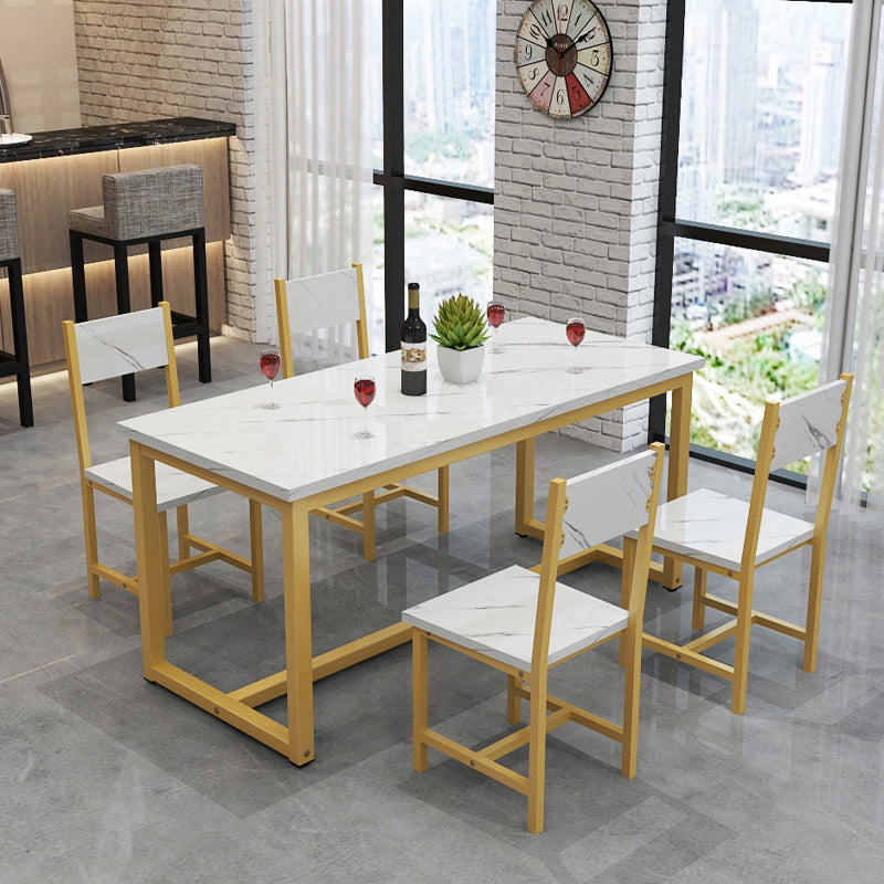 1/2/3/5 Piece Rectangle Shape Dining Room Table and Chair Set