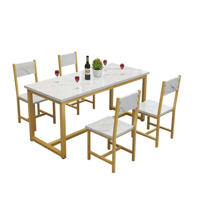 1/2/3/5 Piece Rectangle Shape Dining Room Table and Chair Set