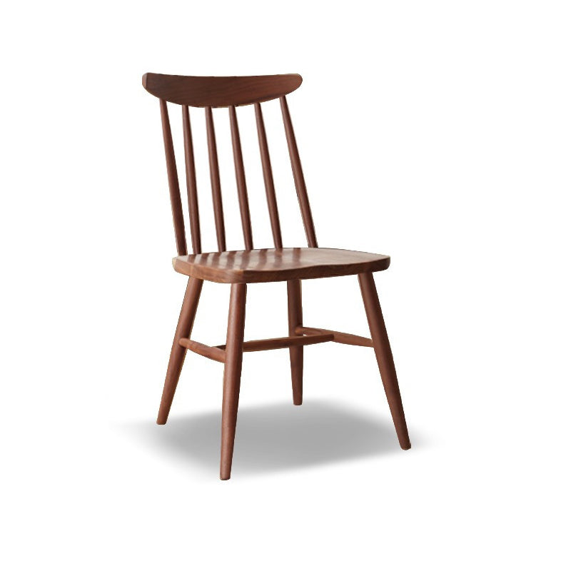 Contemporary Slat Back Wood Armless Dining Chairs(Set of 1/2/4/6/8)