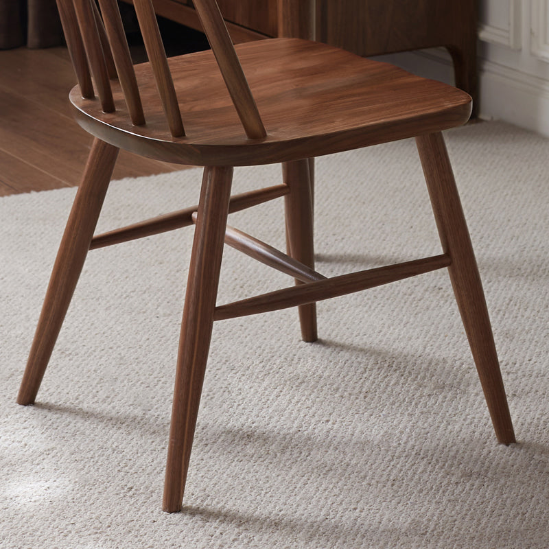 Contemporary Slat Back Wood Armless Dining Chairs(Set of 1/2/4/6/8)