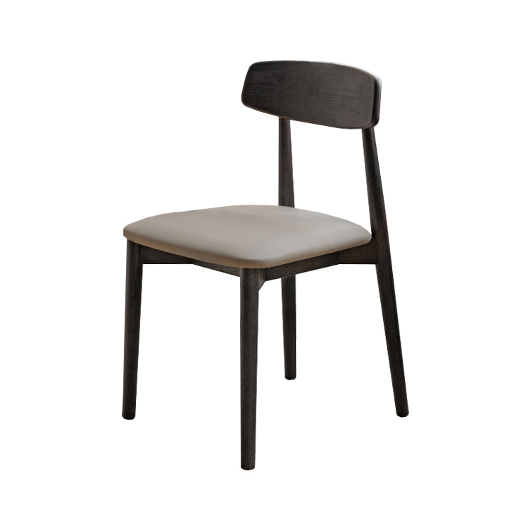 Contemporary Wood Open Back Armless Dining Chairs(Set of 1/2/4/6/8)