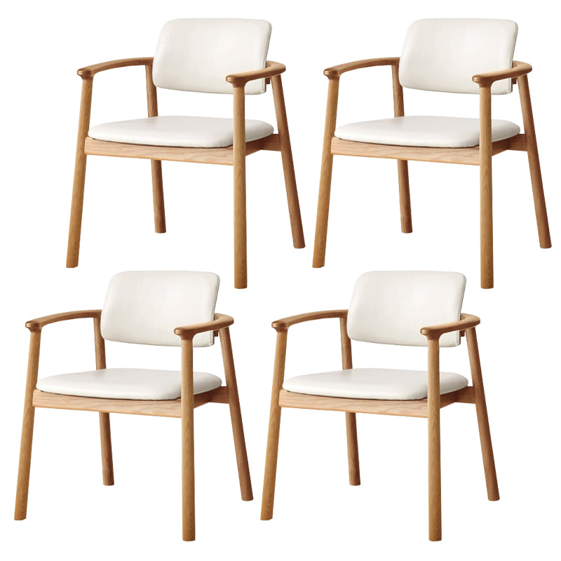 Contemporary Wood Open Back Dining Arm Chair(Set of 1/2/4/6/8)