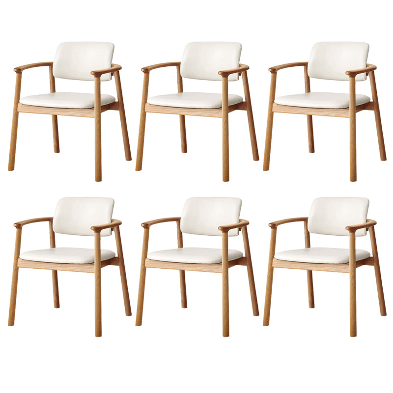 Contemporary Wood Open Back Dining Arm Chair(Set of 1/2/4/6/8)