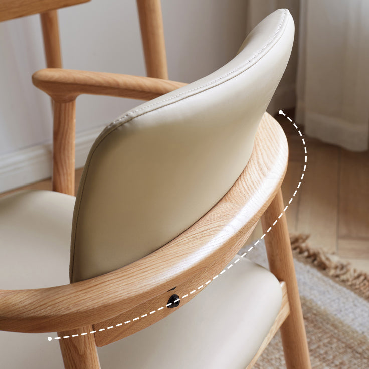 Contemporary Wood Open Back Dining Arm Chair(Set of 1/2/4/6/8)