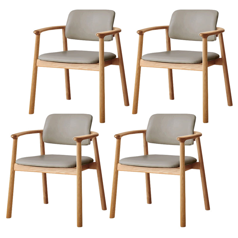 Contemporary Wood Open Back Dining Arm Chair(Set of 1/2/4/6/8)