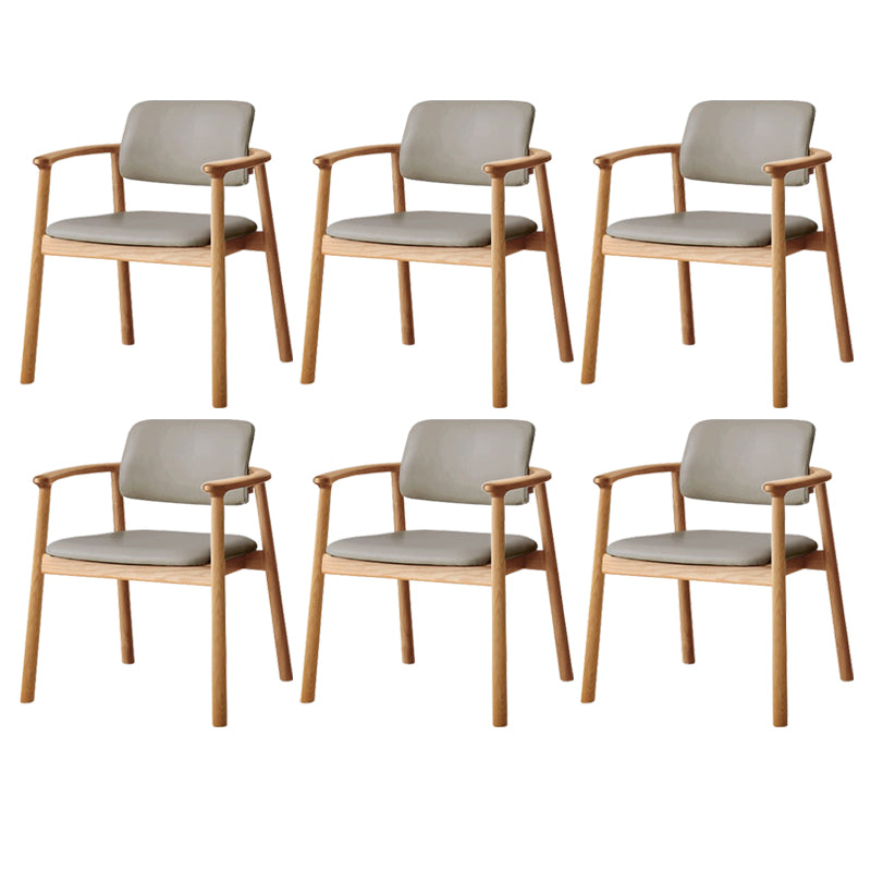 Contemporary Wood Open Back Dining Arm Chair(Set of 1/2/4/6/8)