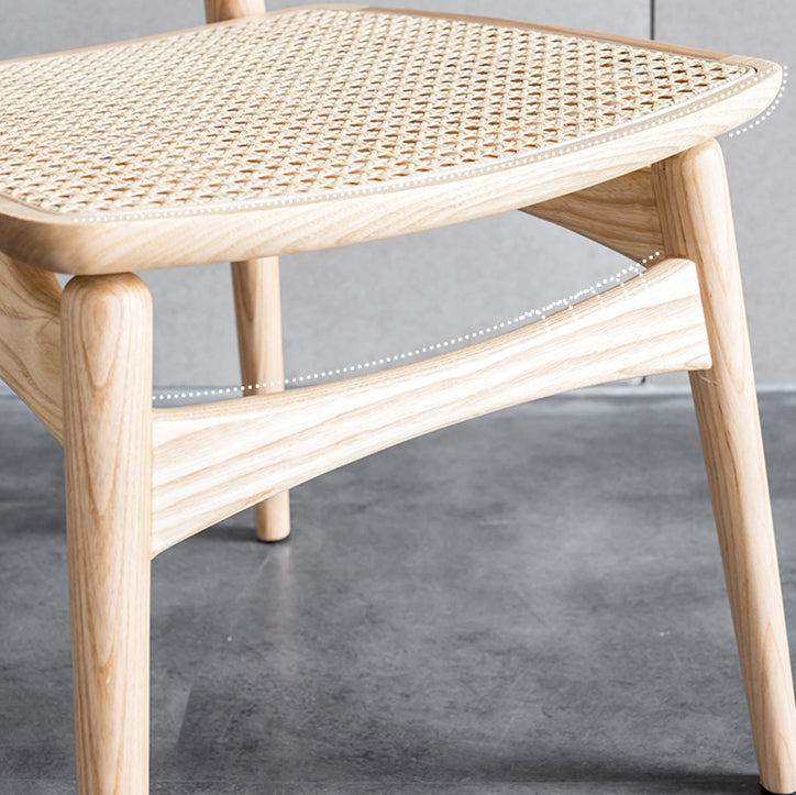 Contemporary Solid Wood Open Back Armless Dining Chair for Home