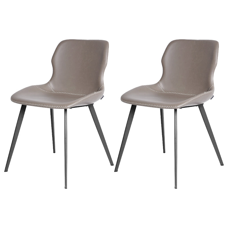 Industrial Faux Leather and Metal Dining and Accent Chairs for Kitchen