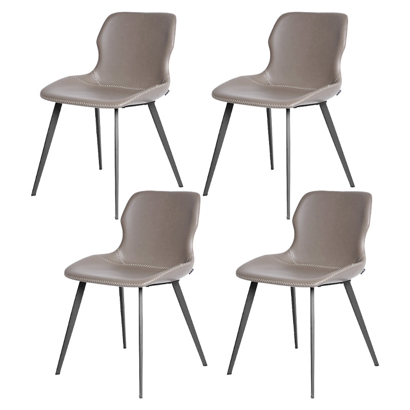 Industrial Faux Leather and Metal Dining and Accent Chairs for Kitchen