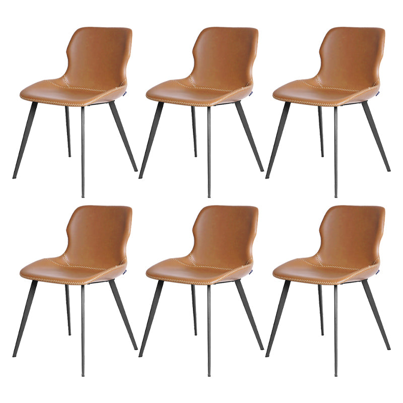 Industrial Faux Leather and Metal Dining and Accent Chairs for Kitchen
