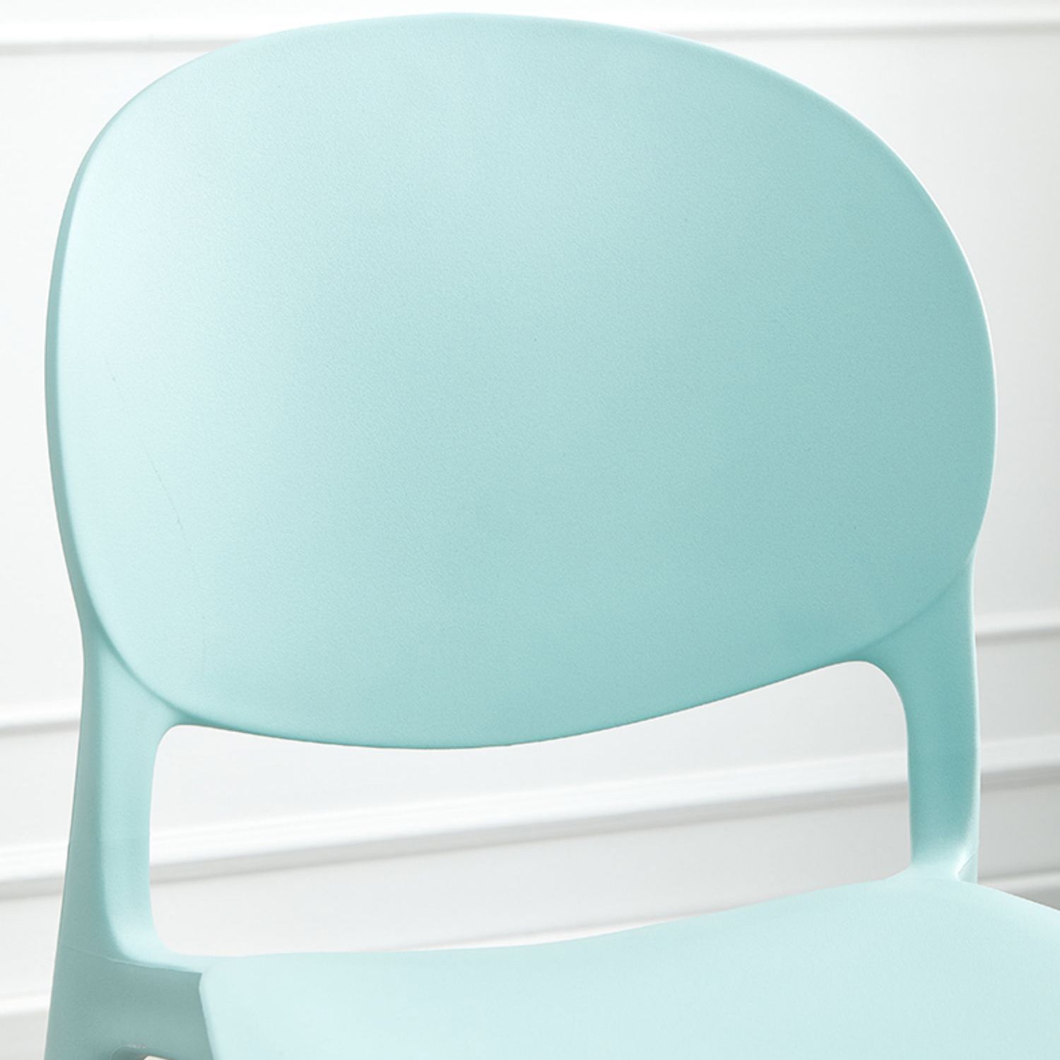 Modern Dining Room Armless Plastic Stacking Open Back Dining Chair