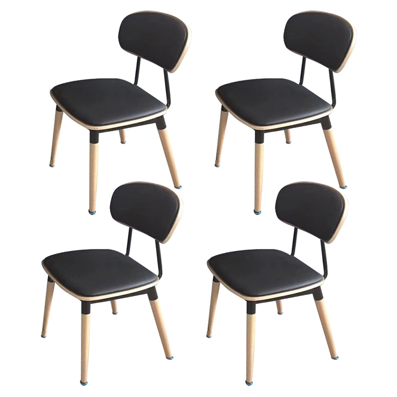 Contemporary Style Open Back Upholstered Dining Side Chair for Home