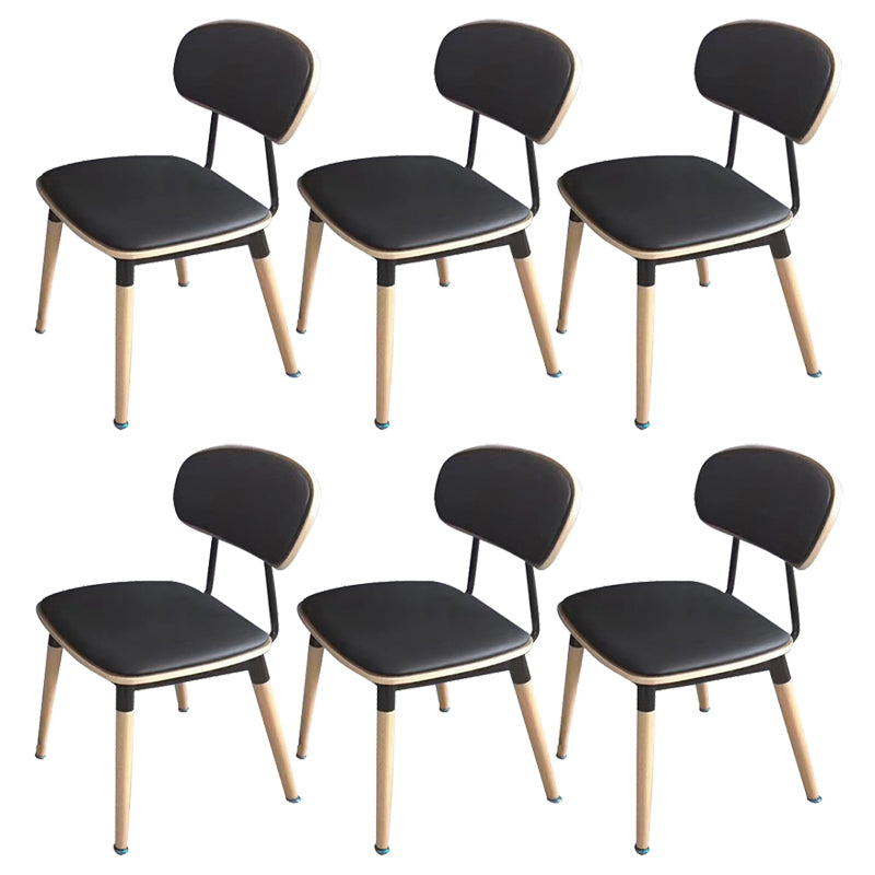 Contemporary Style Open Back Upholstered Dining Side Chair for Home