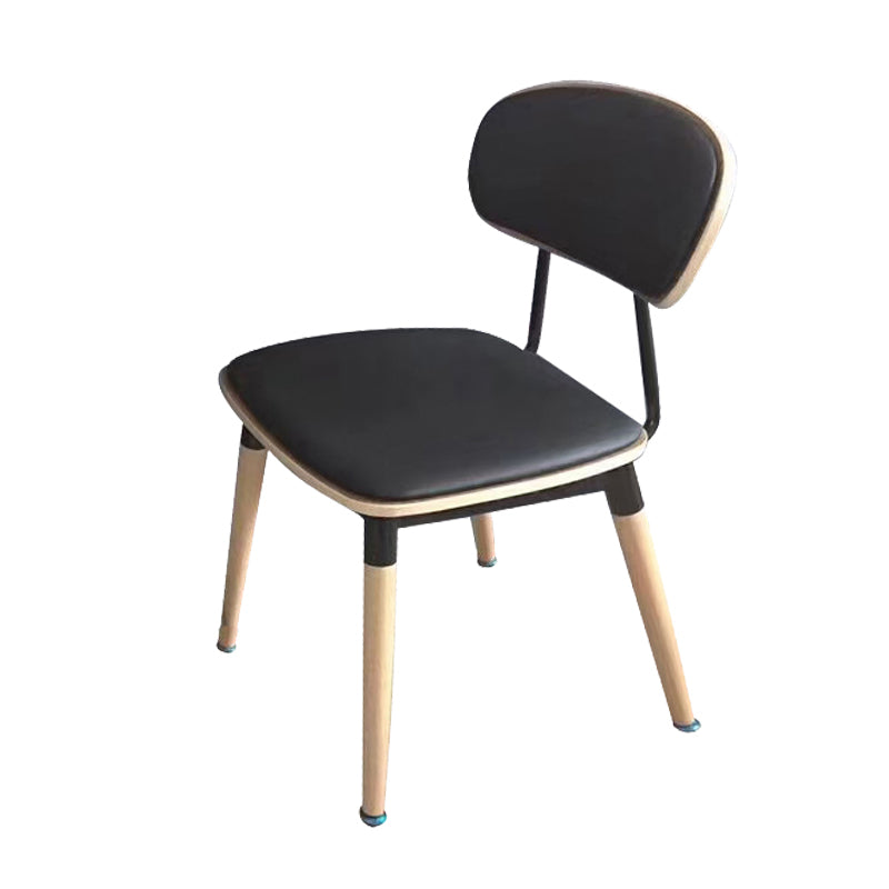 Contemporary Style Open Back Upholstered Dining Side Chair for Home