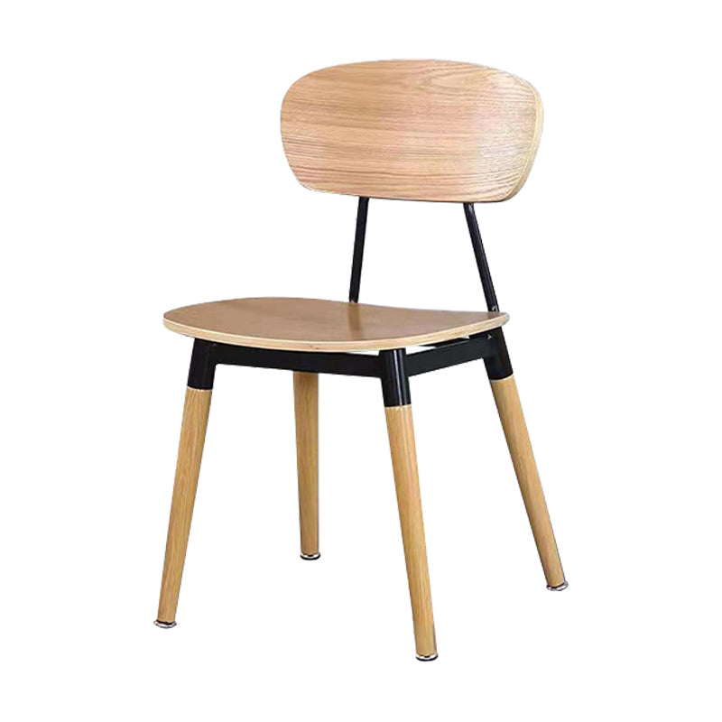 Contemporary Style Open Back Upholstered Dining Side Chair for Home