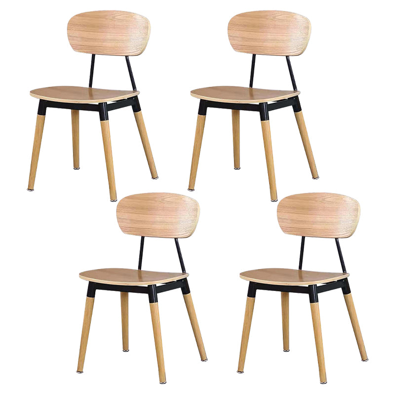 Contemporary Style Open Back Upholstered Dining Side Chair for Home