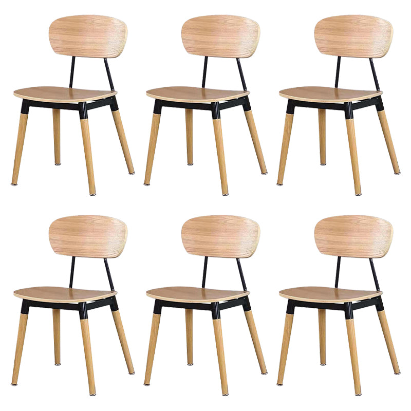Contemporary Style Open Back Upholstered Dining Side Chair for Home