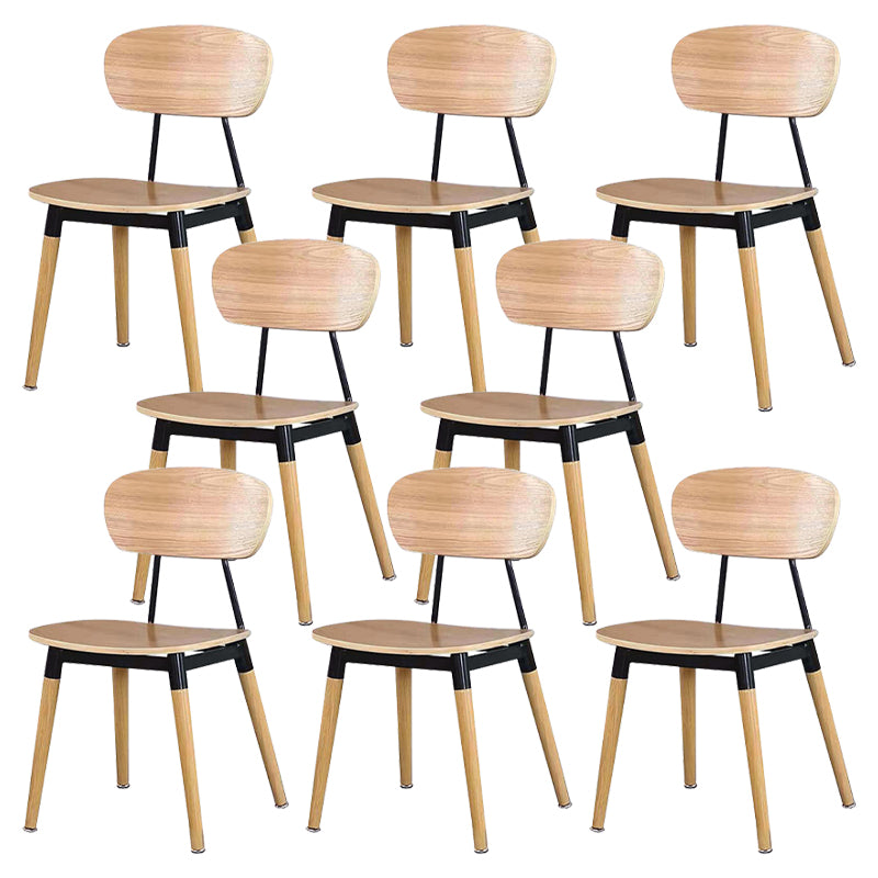 Contemporary Style Open Back Upholstered Dining Side Chair for Home