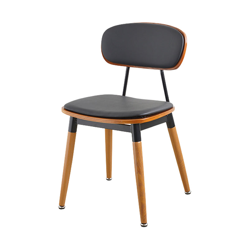 Contemporary Style Open Back Upholstered Dining Side Chair for Home