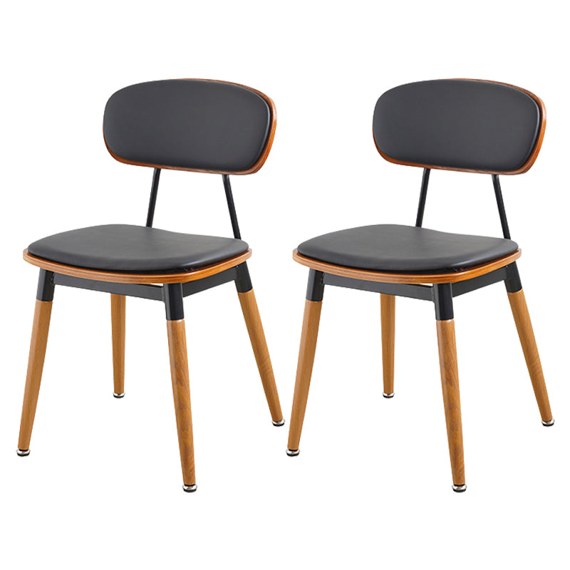 Contemporary Style Open Back Upholstered Dining Side Chair for Home