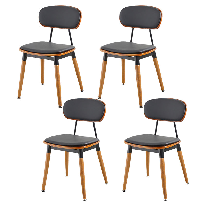 Contemporary Style Open Back Upholstered Dining Side Chair for Home