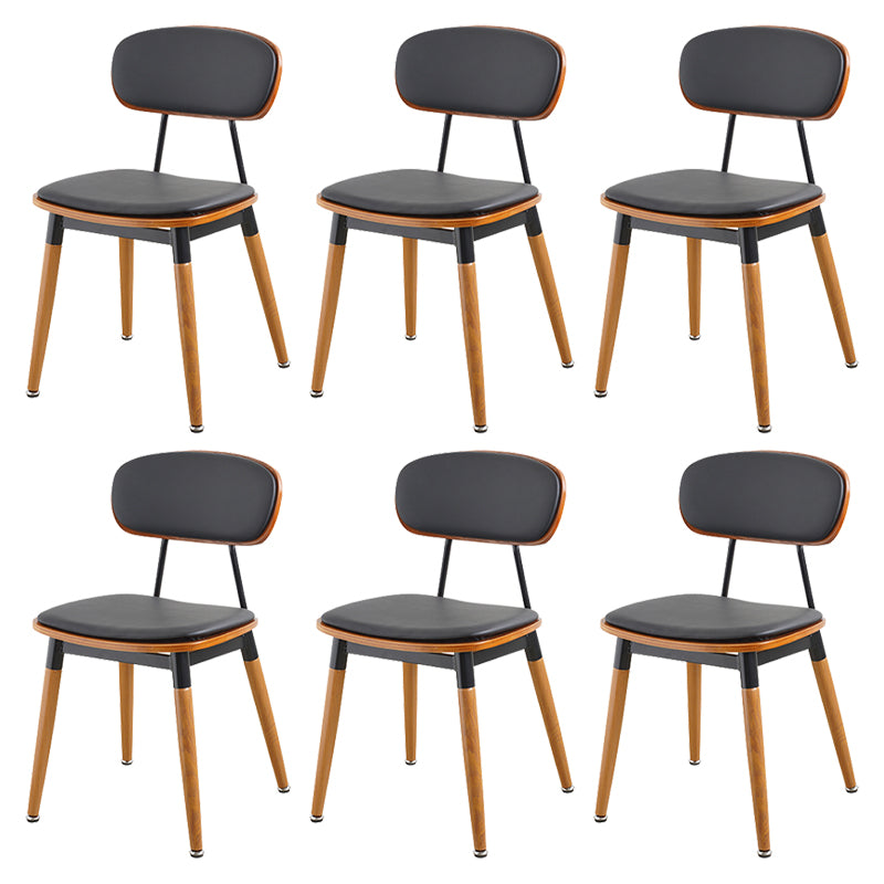 Contemporary Style Open Back Upholstered Dining Side Chair for Home