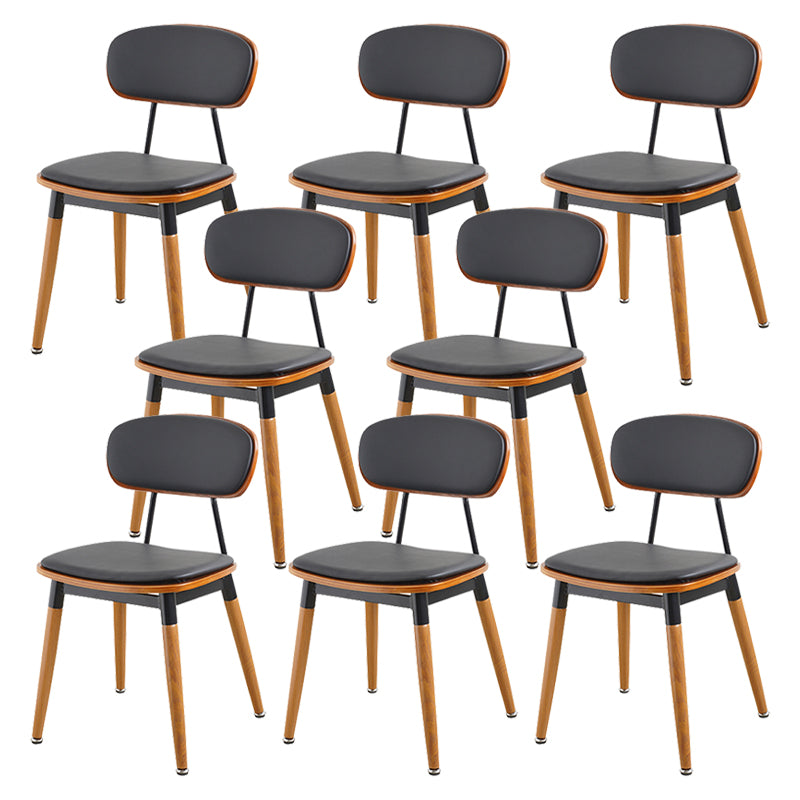 Contemporary Style Open Back Upholstered Dining Side Chair for Home