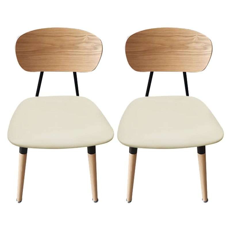 Contemporary Style Open Back Upholstered Dining Side Chair for Home