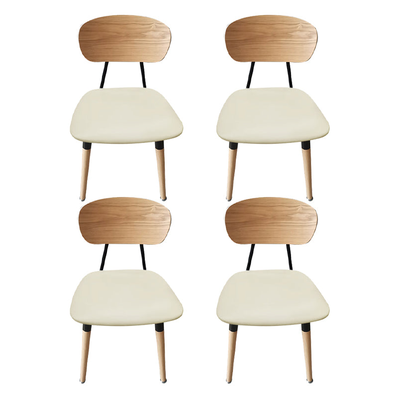 Contemporary Style Open Back Upholstered Dining Side Chair for Home