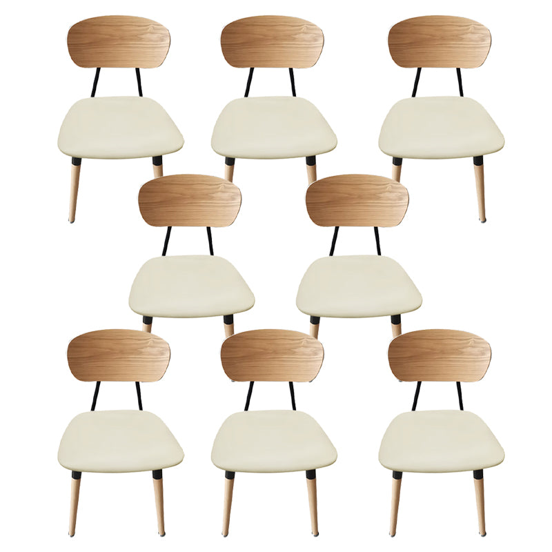 Contemporary Style Open Back Upholstered Dining Side Chair for Home