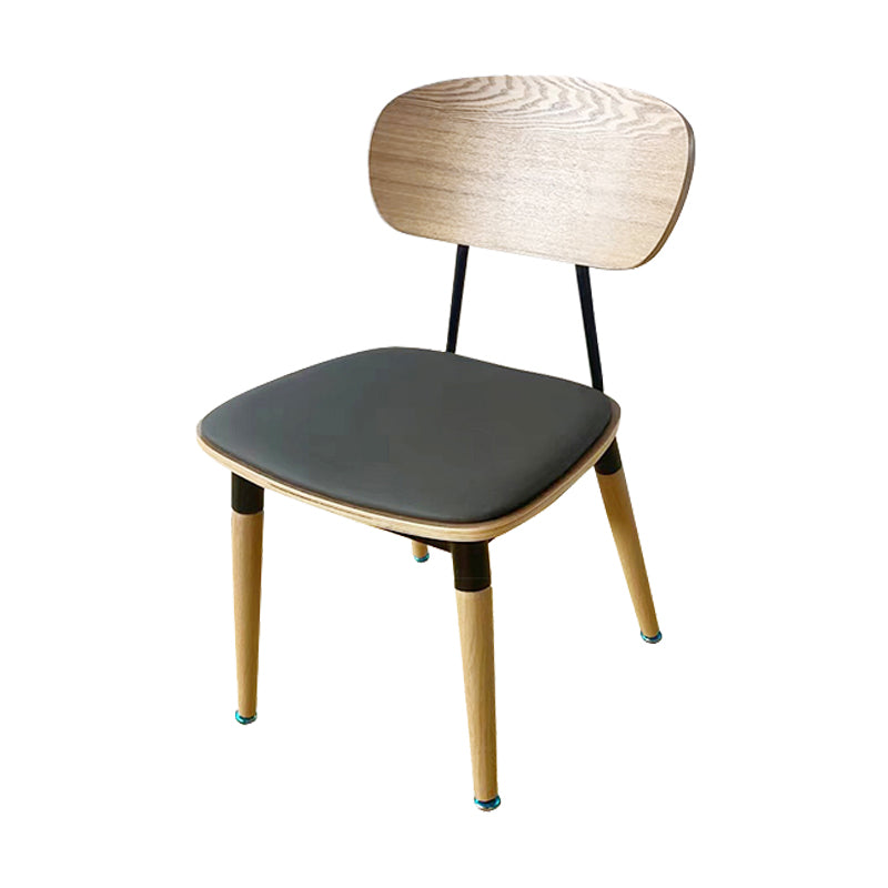 Contemporary Style Open Back Upholstered Dining Side Chair for Home