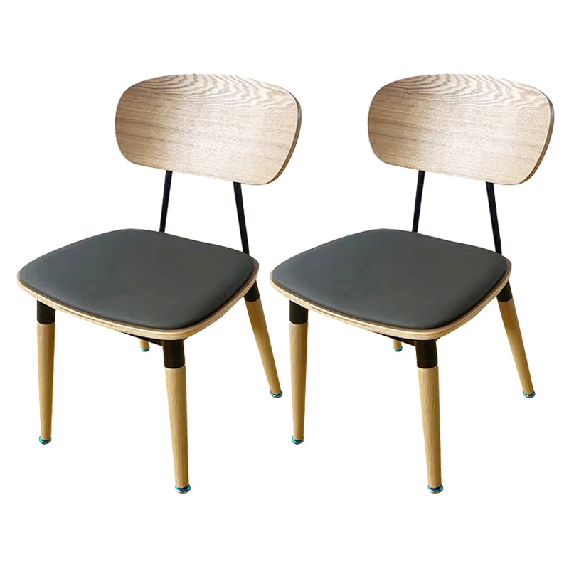 Contemporary Style Open Back Upholstered Dining Side Chair for Home