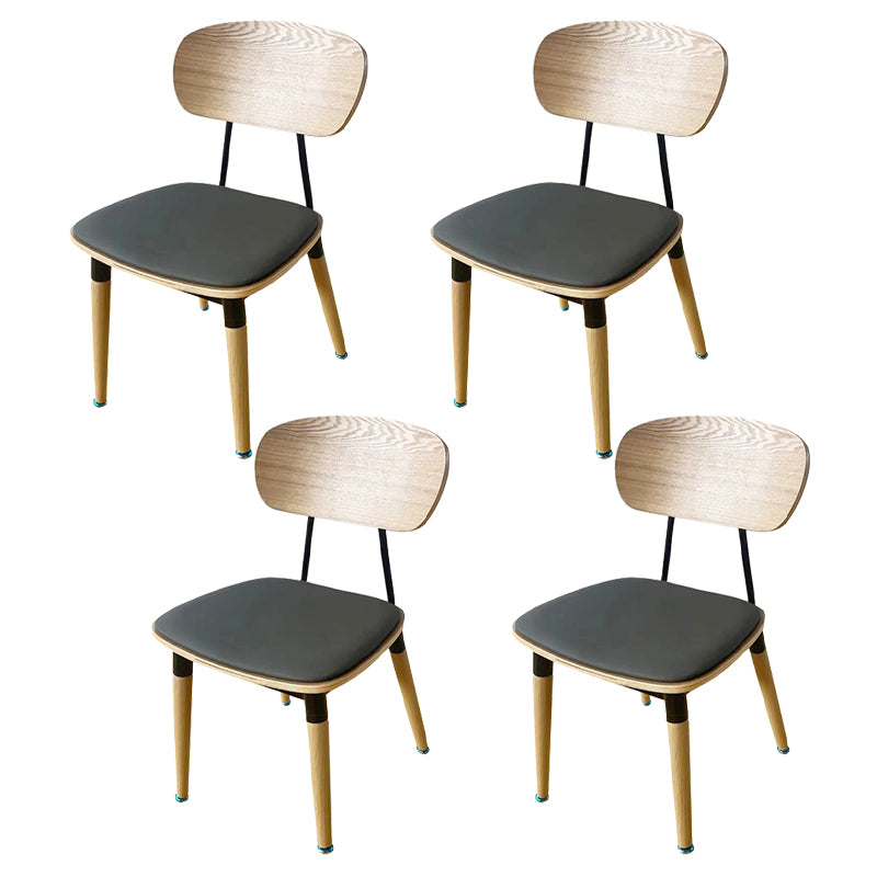 Contemporary Style Open Back Upholstered Dining Side Chair for Home